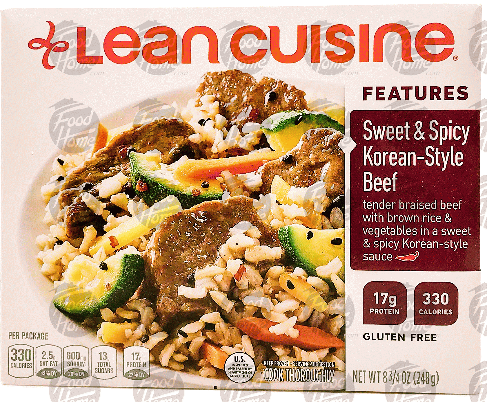 Stouffer's Lean Cuisine marketplace; sweet & spicy korean-style beef w/ brown rice & vegetables with a sweet & spicy sauce Full-Size Picture